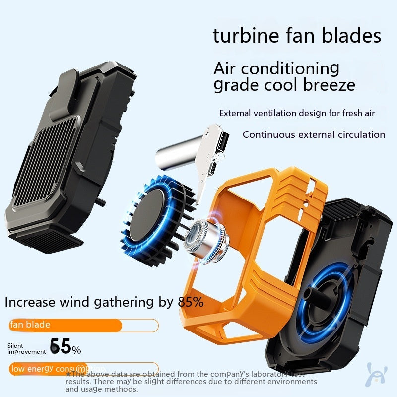Waist Hanging Fan With Light USB Power Bank Summer Outdoor Gadget