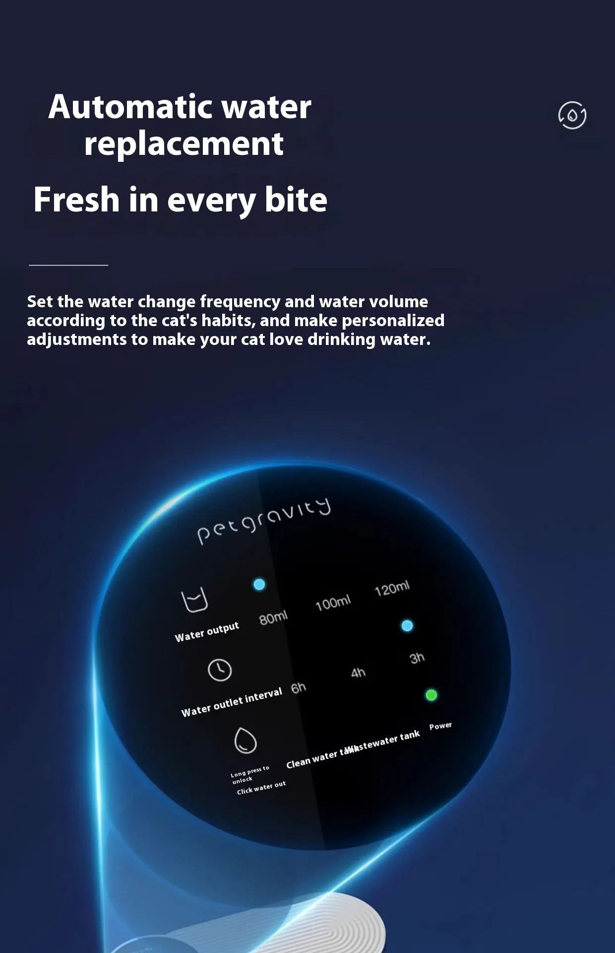 Multi-Pet Water Fountain Rechargeable Automatic